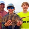 Surrounded by family and friends Fort Worth angler Kyle McClain took this really nice 20inch- 4LB Sheepshead on live shrimp