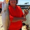 Dorothy Kologinzak of Montgomery TX landed this nice 24inch speck she took on live shrimp under a popping cork