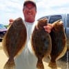 Felix Barker of Kountze TX wrangled up these nice flounder caught on finger mullet