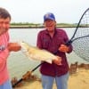Fishin Buds Russ Canter and Rick Talley teamed up on this 27inch slot red that Russ took on shrimp