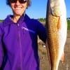 Houston anglerette Mary Johnson free-lined live shrimp to catch this 28inch slot red