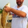 Humble TX angler Shawn Davis fished live shrimp to bag this nice slot red