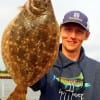 Jason DeBoard of College Station TX nabbed this nice flounder on a finger mullet