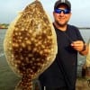 Mark Carlson of Huffman TX landed this nice Flounder wile fishing a finger mullet