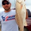 Ricky Newton of Crystal Beach TX landed this nice slot red he took on a finger mullet