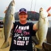 This lady angler made a statement here today with these two nice specks she took on shad