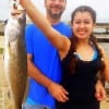 Dad and Daughter- Sofia Duenas with Dad David Gardner of Spring TX caught this nice 22inch speck on  popping cork and live shrimp