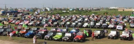Jeeps galore! Meeting up at Tiki Beach Bar & Grill for the annual photo shoot...