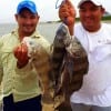Brother anglers Juan and Edgar Rodriguez fished shrmp for these nice keeper eater drum