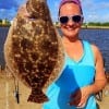 Dayton TX anglerette Valery Sims Caught this nice flounder on a finger mullet