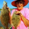 Finger mullet- answered Barbara Singleton of Winnie TX when asked what she caught her flounder on