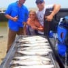 Kim and Tyler Johnnie with Scott Ray managed to put a trout limit together while fishing a Texas Chicken