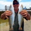 Nacogdoches TX angler Kris Van Dunk fished a T-28 to nab these two nice trout