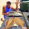 Rollover angler Henri Fontenot had a fun day catching flounder and trout on gulp and mirrOlures