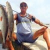 Rollover trout wrangler Henri Fontenot fished a T-28 to fetch thse 23 and 24inch specks
