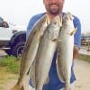 The trout are OUT THERE, stated Donnie Lucier of Winnie TX, you just have be there when they bite. Donnie, and Friend, took these nice specks on soft plastics