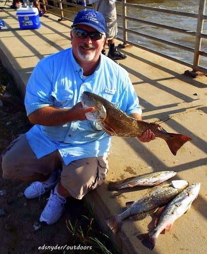 Conroe Angler John Nelson caught these trout and 27inch slot red on Hogan-Rs