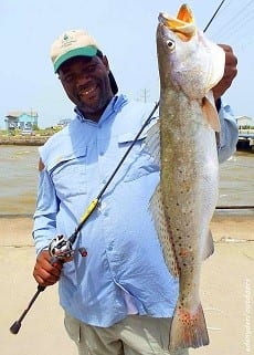 Don Childres of Liberty TX took this 26 inch- 6.5 lb gator-speck on a Gambler soft plastic