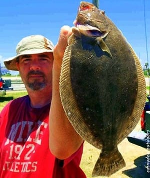 Jon Nolan of Atascosita TX landed this nice flounder while fishing berkley gulp