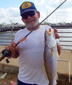 Rolland Pollum of Magnolia TX caught this nice speck on an 808 mirrOlure