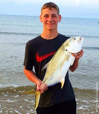 Alex Leatherman of Vidor TX wrastled this bull headed Jack Crevaile fishing on a gold spoon