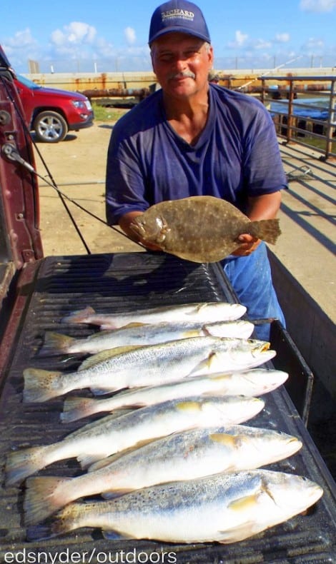 Beaumont angler George Bryan worked a Hogan-R to fetch these nice trout and flounder