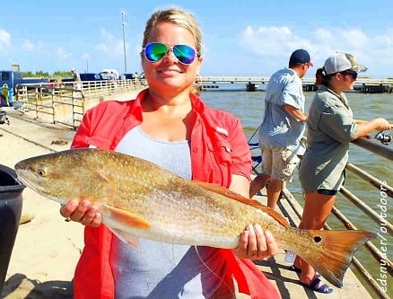 Brandy Broadway of Mont Belvue TX took this 29inch tagger bull red while fishing with shrimp