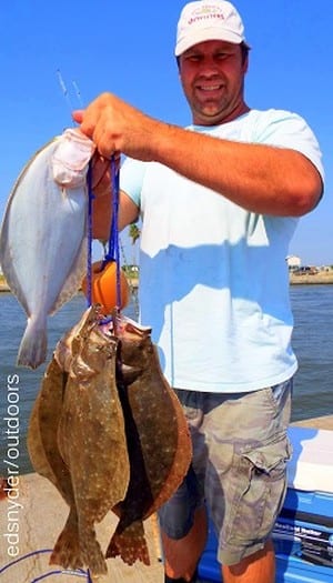 Dan Becker of Wilis TX waded Rollover Bay with berkely gulp for these nice flounder