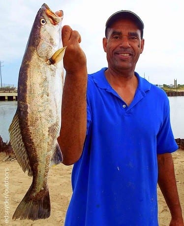 Houston angler Melvin Riles fished live shad to take this nice 4lb speck