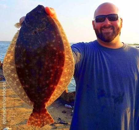 Jim Lancaster of Katy TX nabbed this nice flounder while fishing live shrimp