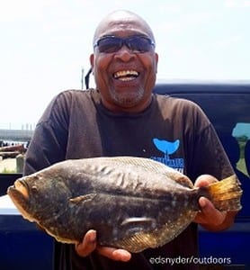 Michael Brown of Highlands TX took this nice flounder while fishing with shrimp