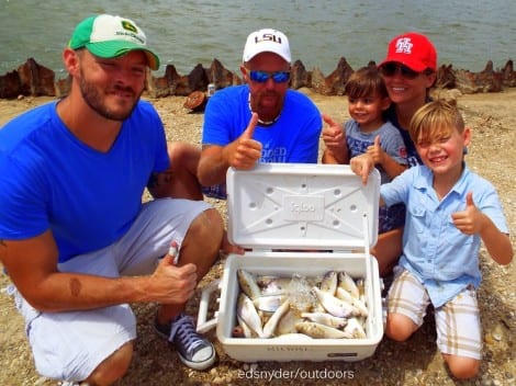 The Mooney Fishing Krewe of Humble TX wasted little time filling their cooler with tasty croaker