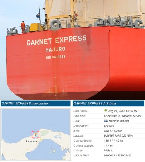 This ship was in the Port of Houston last week, and is now crossing the Panama Canal on its way to Japan.