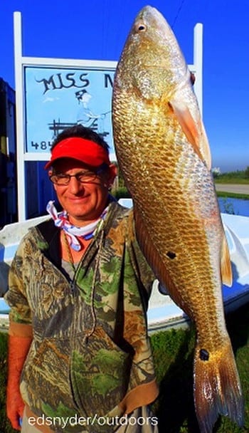 Houston angler Michael Mathis took this nice slot red while fishing berkely gulp