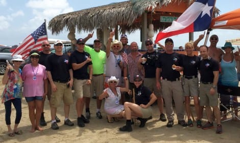 The Kimbro and Thompson families of Pearl Beach Subdivision honored our public servants this weekend on the beach by serving free hot dogs and hamburgers to all military, law enforcement, and first responder personnel. "We want to show appreciation to all those people who keep us safe," said Don Kimbro. Here pictured with members of the Texas Search & Rescue Team.
