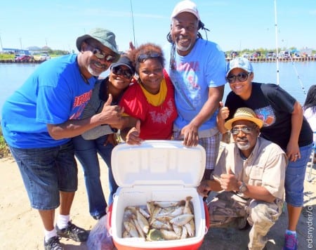 The Adams Family Fishing Krewe of Beaumont filled their box with these fine eating croaker they caught on shrimp