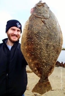 Conroe angler Cody Baker took this nice flounder on a berkely gulp
