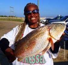 Dee Hickerson of Houston nabbed this nice 26inch slot red while fishing shrimp