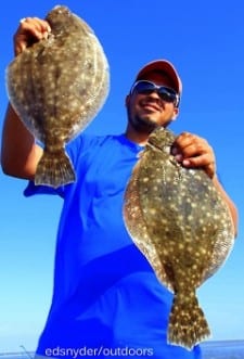 Houston Chronicle angler Robert Aquirrie took this limit of flounder on gulp