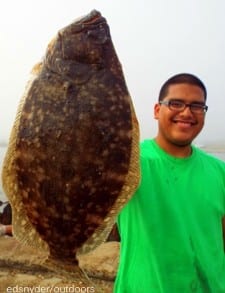 Houston angler Alejandro Martinez nabbed this nice flatfish on a gulp