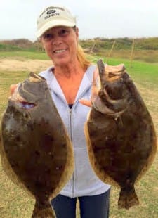 Lady Yates of Gilchrist took this flounder limit on berkely gulp