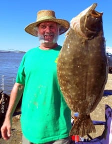 On Thursday, Sam Lanier of Fannett TX caught a 27 inch - 10 pound flounder, the 2nd largest for Rollover Pass