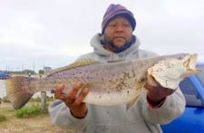 R.J. of Houston fished a personal atificial lure to hook and land this HUGE 10lb- 31inch Gater-Speck