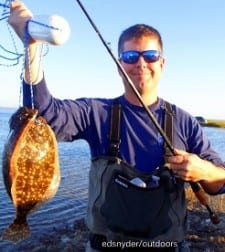 Seabrook TX wader Nate Crowe worked berkely gulp in Rollover Bay to catch these nice flounder