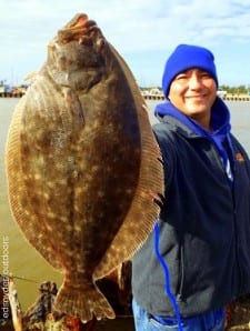 TJ Granado of Dallas fished a finger mullet for this nice flounder