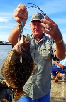 Tarkington Prairie TX angler Frank Bunyard took this nice flounder limit on berkely gulp