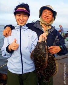 The Father and Daughter team of Hyunsoo and Catherine Kim of Austin took these nice flounder on berkely gulp