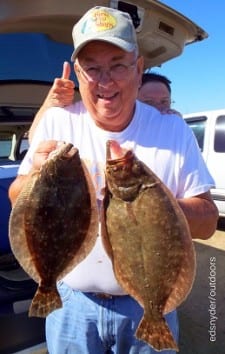 With 51 years of marriage behind them, Dale and Ellen Apple of Davis OK know how to catch flounder