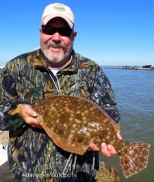 Alvin TX angler John Overton fished a gulp to nab this nice 20inch flounder