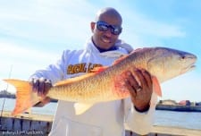 Andre Wright of Houston caught this 29inch tagger bull red while fishing a Miss Nancy shrimp
